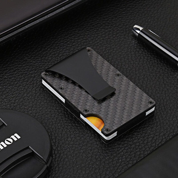 Carbon Fiber Card Holder Mini Slim Wallet