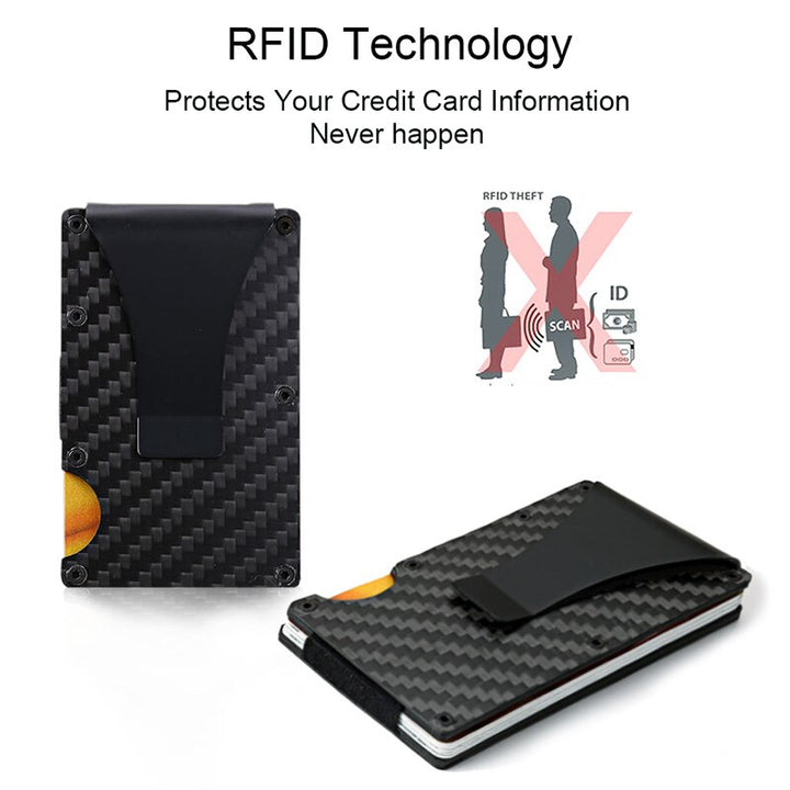 Carbon Fiber Card Holder Mini Slim Wallet